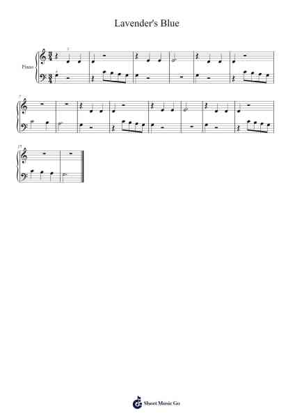 Lavender's Blue Sheet Music by Traditional-Arr.Quinncol