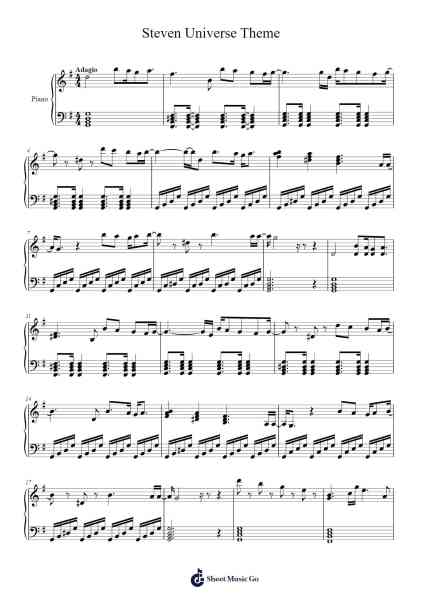 Steven Universe Theme Sheet Music by Rebecca Sugar-Arr.Noelje