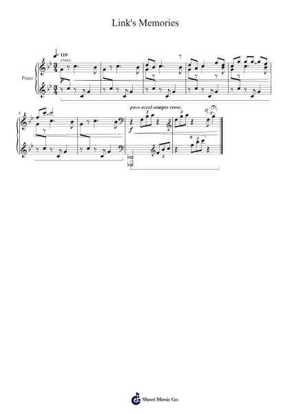Link's Memories (The Legend of Zelda: Breath of the Wild OST) Sheet Music by Manaka Kataoka-Arr.Davepeare