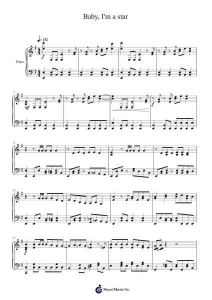 Baby, I'm a star Sheet Music by NiziU-Arr.Wildjack