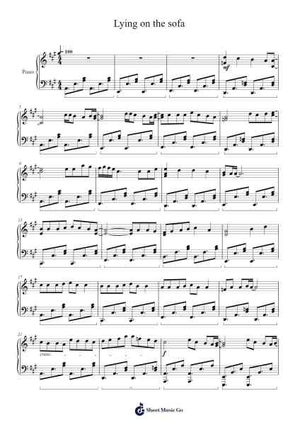 Lying on the sofa Sheet Music by AntonisPat-Arr.Attcolm