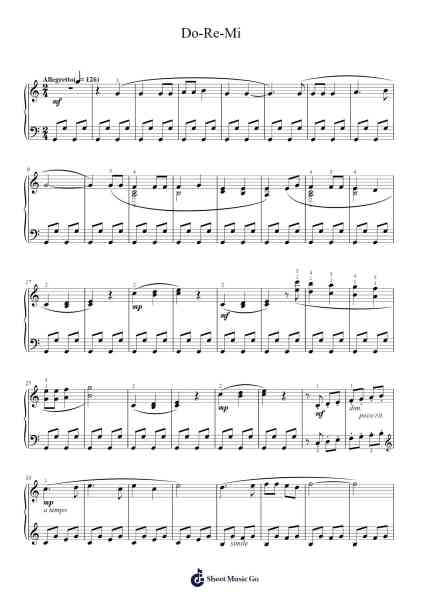 Do-Re-Mi (from The Sound of Music) Sheet Music by Rodgers & Hammerstein-Arr.Hodggrote Yvescole