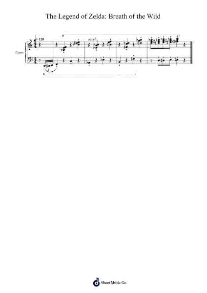 The Legend of Zelda: Breath of the Wild Sheet Music by Hajime Wakai-Arr.Xefunk Huttrick