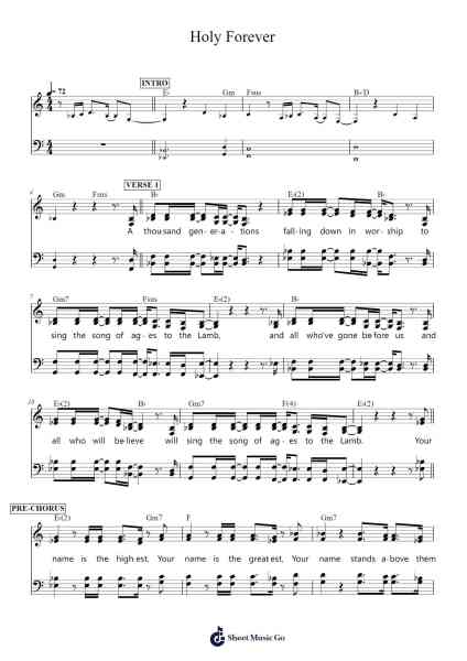 Holy Forever Sheet Music by Chris Tomlin-Arr.Duttcash Cornie