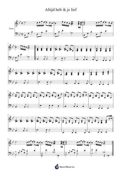 Altijd heb ik je lief Sheet Music by Clouseau-Arr.Jamesstone