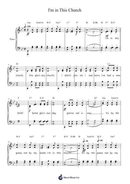 I'm in This Church Sheet Music by Joel Hemphill-Arr.Wattle