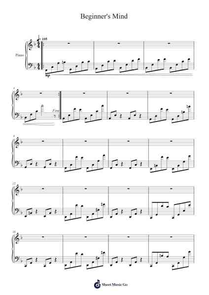Beginner's Mind Sheet Music by Sufjan Stevens/Angelo De Augustine-Arr.O'Cakeats Leofunk