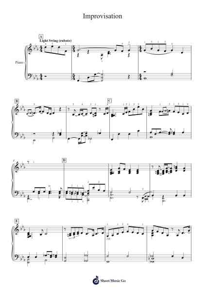 Improvisation Sheet Music by Adam Neely-Arr.Fieldsid Zoecob