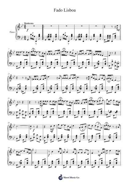 Fado Lisboa Sheet Music by Raúl Ferrão-Arr.Housebuck Boylejones