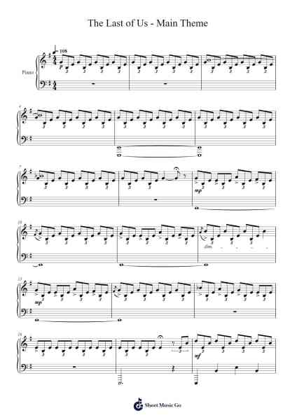 The Last of Us - Main Theme Sheet Music by Misc Computer Games-Arr.Virbell