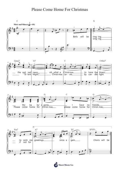 Please Come Home For Christmas Sheet Music by Eagles-Arr.Greyscott Auswill