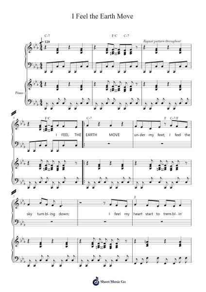 I Feel the Earth Move Sheet Music by Carole King-Arr.Thornnah