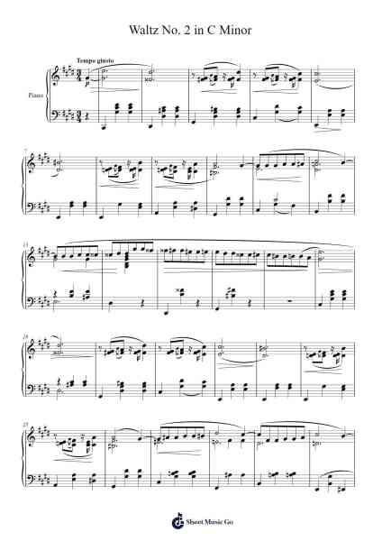 Waltz No. 2 in C Minor, Op. 64 Sheet Music by Frédéric Chopin-Arr.Graycie Scob