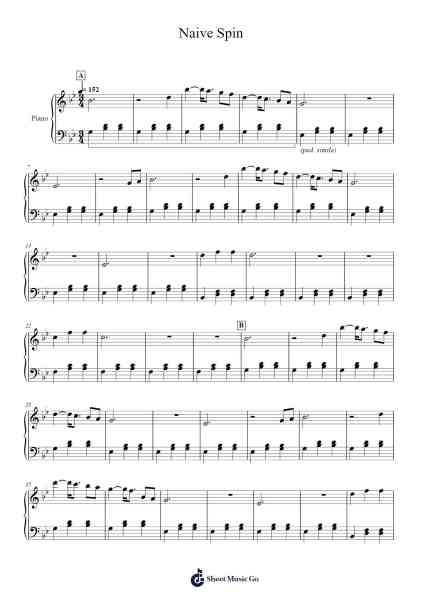 Naive Spin Sheet Music by Aaron Lansing-Arr.Elfaithe