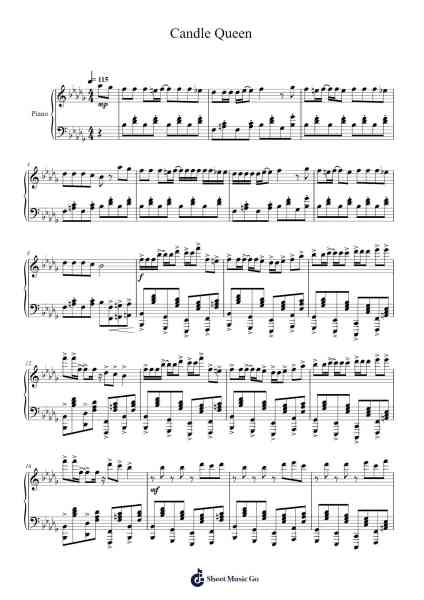 Candle Queen Sheet Music by GHOST/Lauren Estes-Arr.Haycah Touthale
