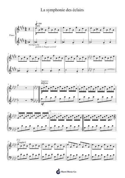 La symphonie des éclairs Sheet Music by Zaho de Sagazan-Arr.Leostone Swinclaude