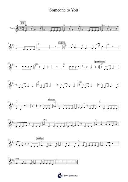 Someone to You Sheet Music by Banners-Arr.Foxsam Sharpliam
