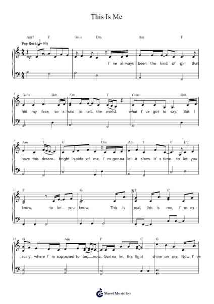 This Is Me Sheet Music by Demi Lovato-Arr.Duttcash Cornie