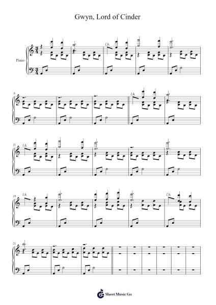 Gwyn, Lord of Cinder Sheet Music by Motoi Sakuraba-Arr.Jonqy Keyreed