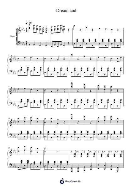 Dreamland Sheet Music by Koji Kondo-Arr.Sweetxe Goldthune