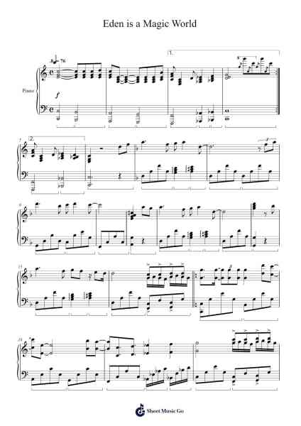 Eden is a Magic World Sheet Music by Paul De Senneville/Oliver Toussaint-Arr.Genus