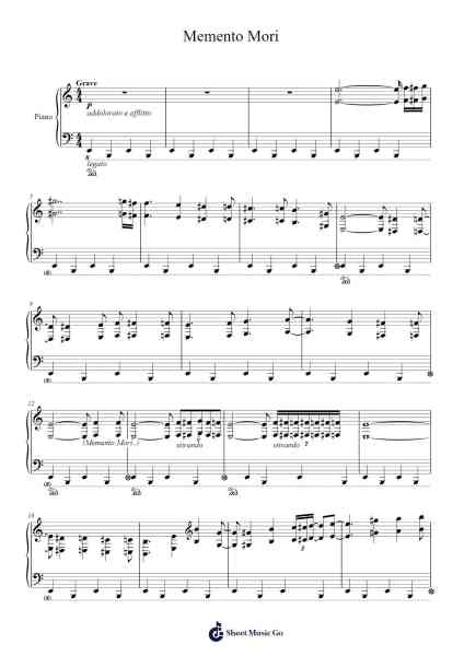 Memento Mori Sheet Music by TRFan12-Arr.Yeapont Trecob