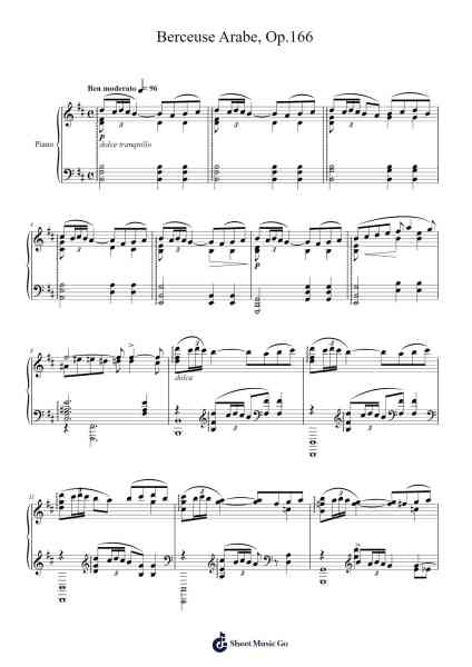 Berceuse Arabe, Op.166 Sheet Music by Cécile Chaminade-Arr.Belllas Priestsopp