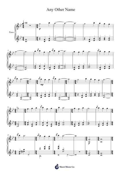 Any Other Name Sheet Music by Thomas Newman-Arr.Shelmore Yetgrant