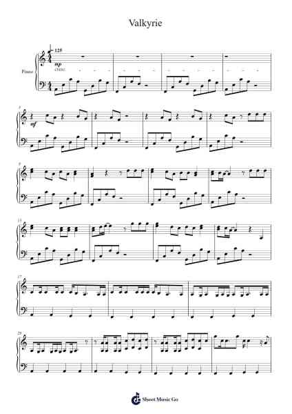 Valkyrie Sheet Music by ONEUS-Arr.Bivien