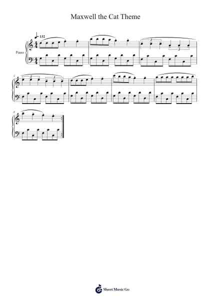 Maxwell the Cat Theme Sheet Music by Mr. Weebl-Arr.Blithefrey