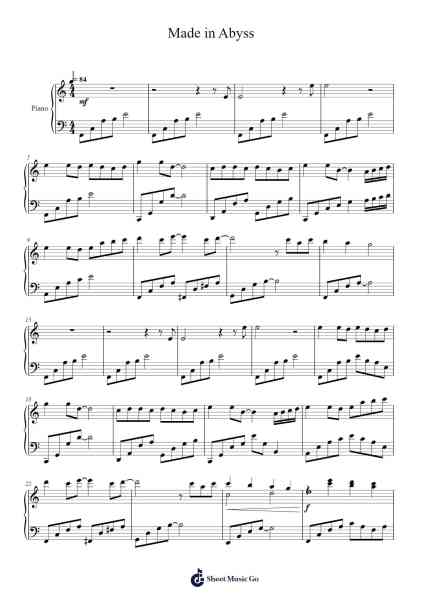 Made in Abyss Sheet Music by Kevin Penkin-Arr.Blandel