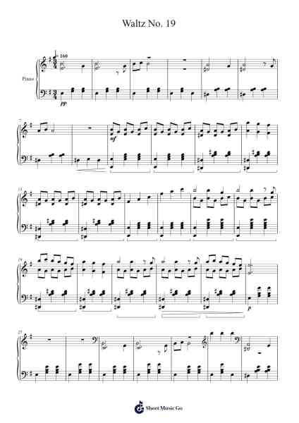 Waltz No. 19 Sheet Music by Anwen Saqe-Arr.Consdia Debruth