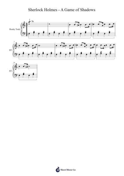Sherlock Holmes - A Game of Shadows piano solo Sheet Music by undefined-Arr.Sukeats Midpaul