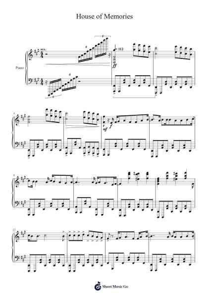 House of Memories Sheet Music by Panic! At the Disco-Arr.Crylip