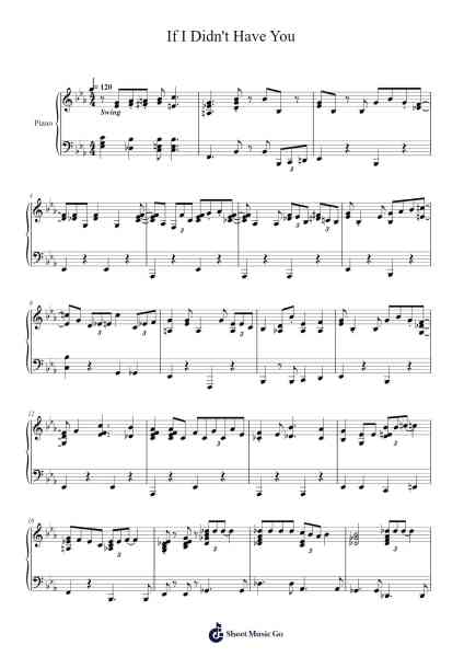 If I Didn't Have You Sheet Music by Randy Newman-Arr.Blabott