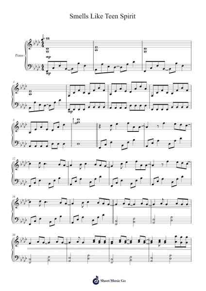 Smells Like Teen Spirit Sheet Music by Nirvana-Arr.Earlram