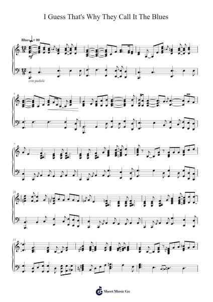 I Guess That's Why They Call It the Blues Sheet Music by Elton John-Arr.Pistal