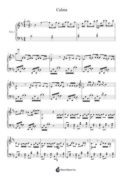 Calma Sheet Music by Pedro Capó-Arr.Fmar Geearl