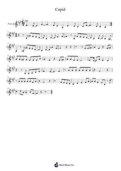 Cupid Sheet Music by FIFTY FIFTY-Arr.Viriah