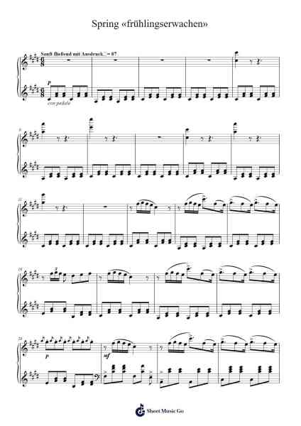 Frühlings Erwachen Sheet Music by Carl Philipp Emanuel Bach-Arr.Matlas