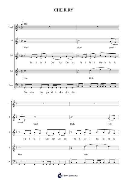 CHE.R.RY Sheet Music by YUI-Arr.Shacus Gisstan