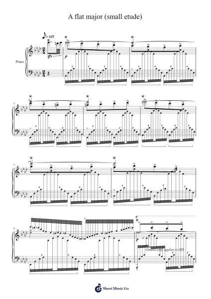 A flat major (small etude) Sheet Music by Mr. Peabody-Arr.Feroll