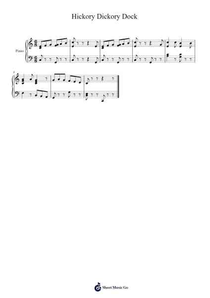 Hickory Dickory Dock Sheet Music by Traditional-Arr.Hason