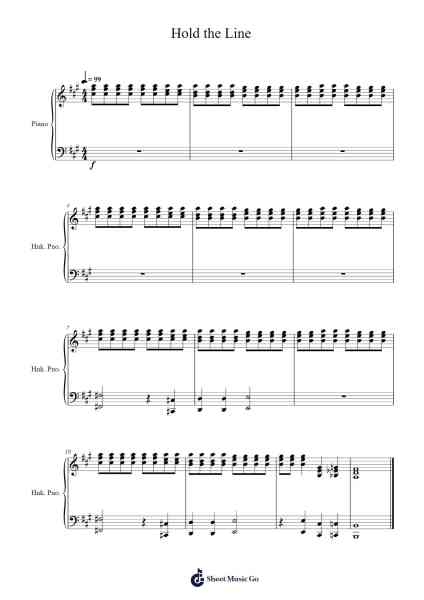 Hold the Line Sheet Music by Gishume Pago-Arr.Philley Mabna