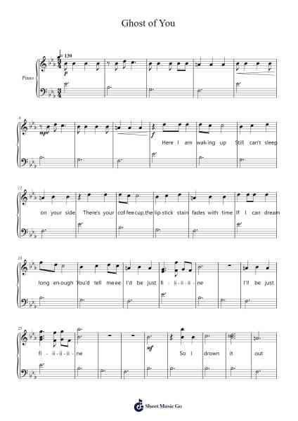 Ghost of You Sheet Music by 5 Seconds of Summer-Arr.Consclife Gosden