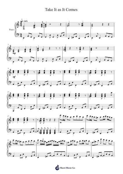 Take It as It Comes Sheet Music by The Doors-Arr.Temchell Thompro