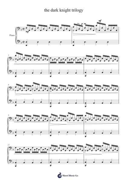 The Dark Knight Trilogy Sheet Music by Hans Zimmer-Arr.Quenram