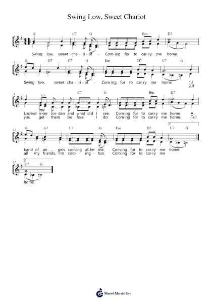 Swing Low, Sweet Chariot Sheet Music by Misc Traditional-Arr.Dempron Jacbess
