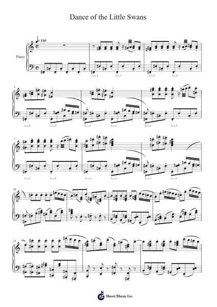 Swan Lake, Op. 20, Act IV: Dance of the Little Swans Sheet Music by Pyotr Ilyich Tchaikovsky-Arr.Duttdes Dawnpril