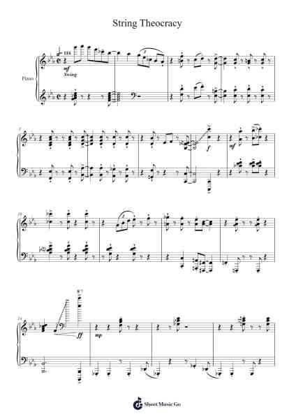 String Theocracy Instrumental (Key Ingredient Ver.) Sheet Music by Mili-Arr.Waydutt